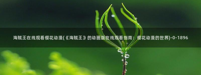 樱花动漫网站：海贼王在线观看樱花动漫(《海贼王》的动画版在线